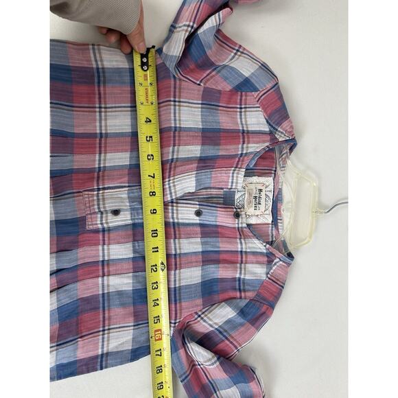 Anthropologie Holding Horses Plaid Tunic Top Popover Size 0 Pink Blue Western - Picture 8 of 10